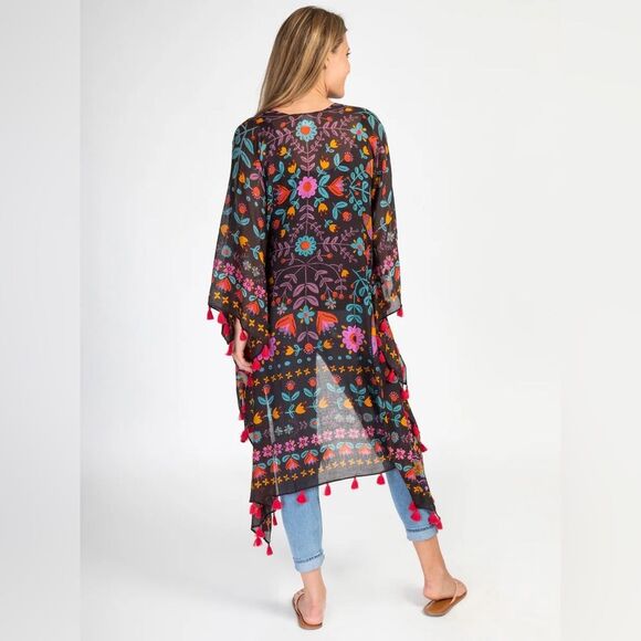 NATURAL LIFE Other - Natural Life  Nandita Tassel Floral Kimono One Size NWT
